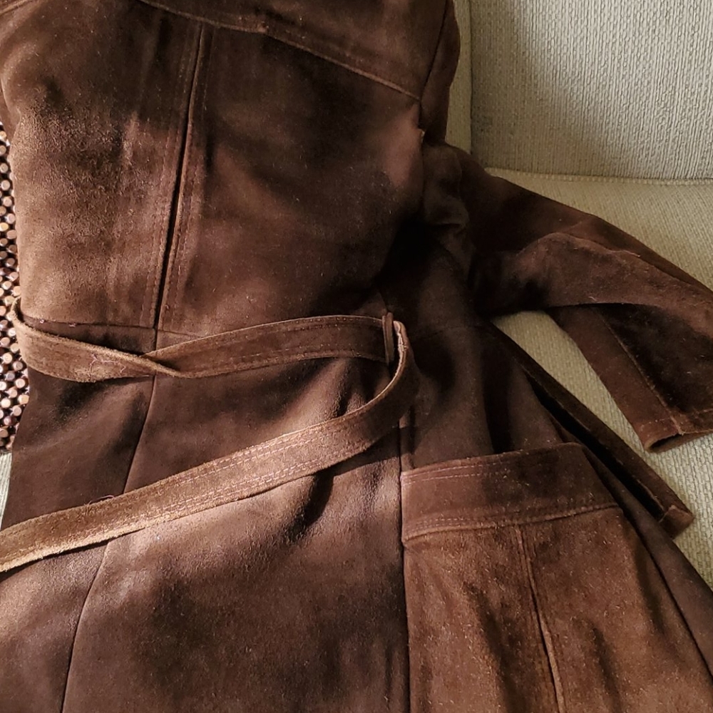 Rare Genuine Leather Made in Argentina Vintage Suede Coat with WPL# - Picture 8 of 15